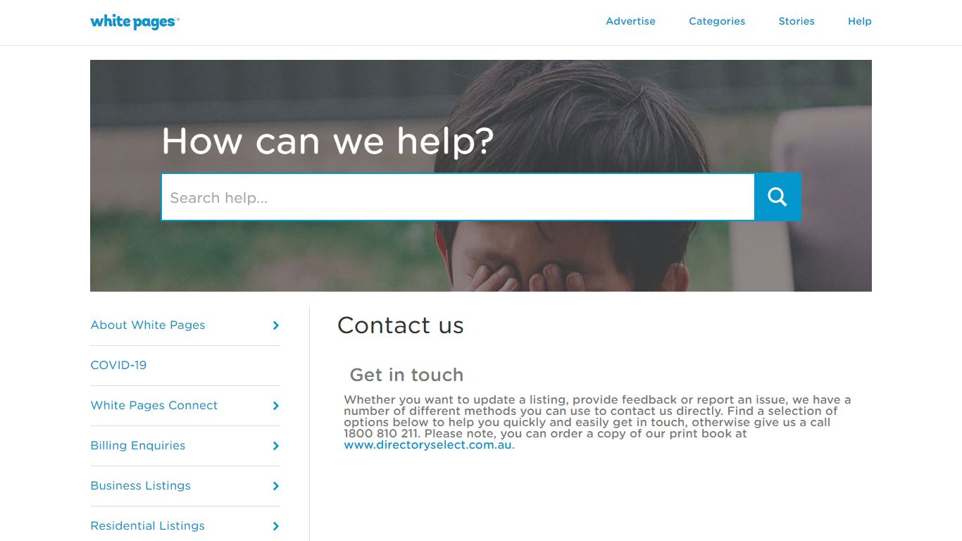 Contact us | White Pages Help